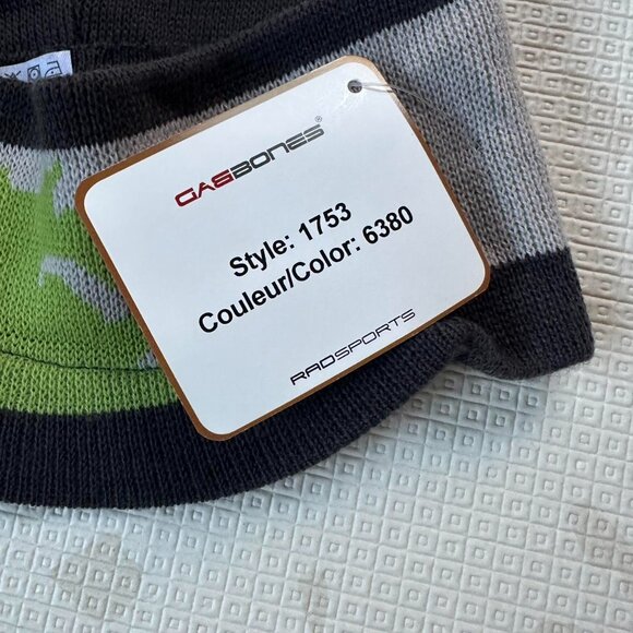 Y2K Green Flames Skater Winter Headband with Mini Cap - Picture 8 of 8